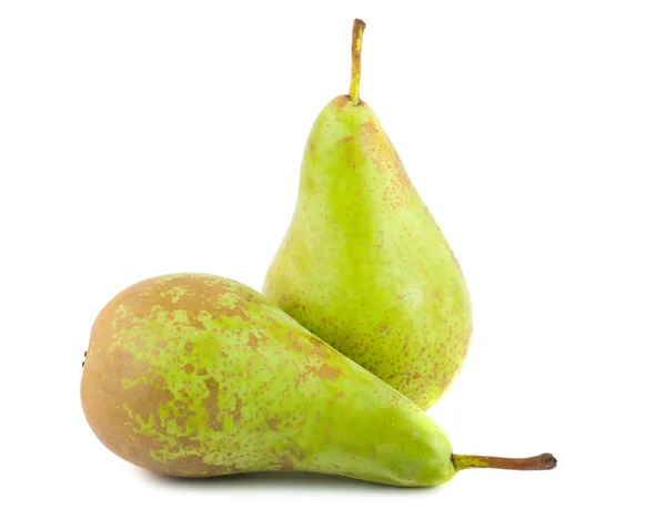 两个绿色的熟梨 — 图库照片