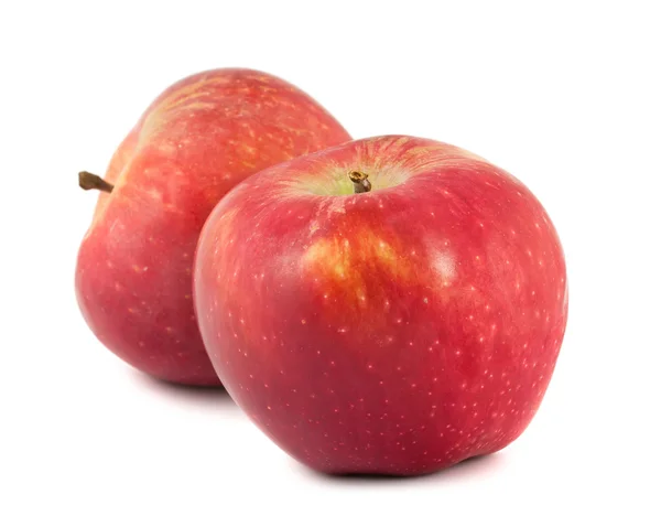 Czerwone jabłka izolowane na białym — Zdjęcie stockowe