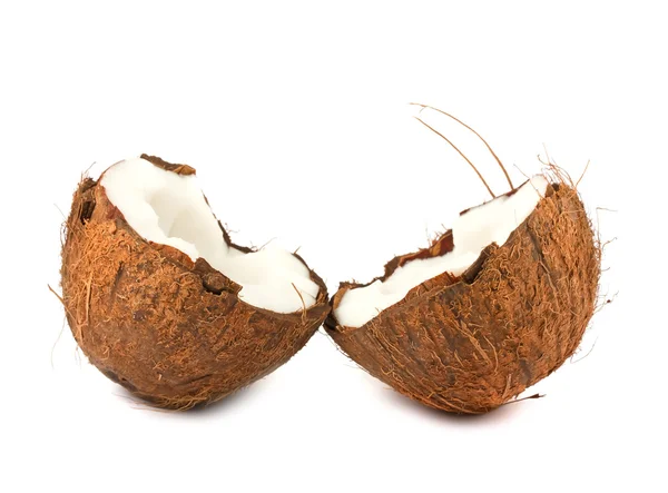 ココナッツの 2 つの半分 — ストック写真