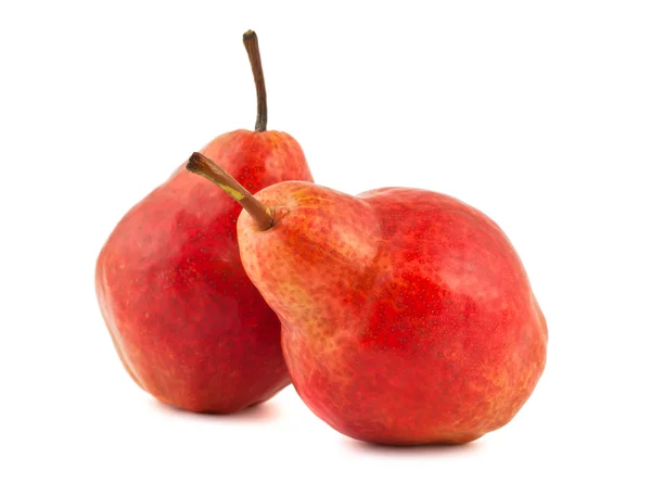 Två röda mogna päron — Stockfoto