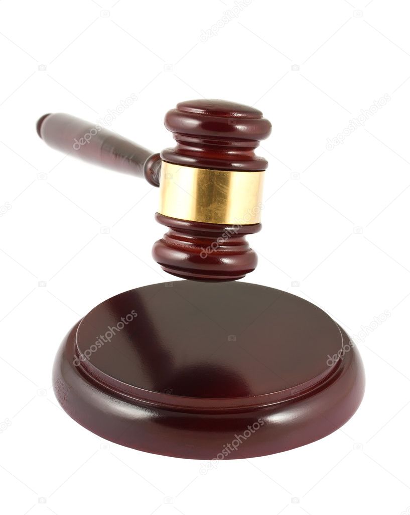 Wooden judges gavel