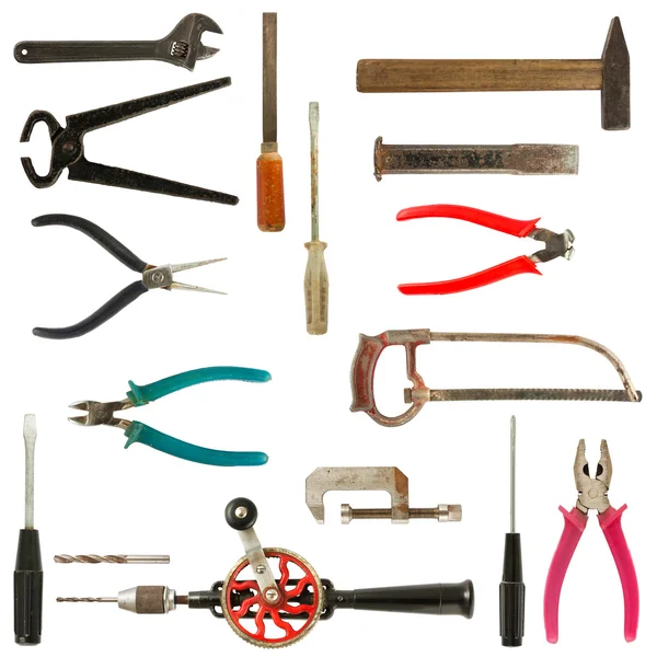 Alte gebrauchte Werkzeuge Sammlung 2 — Stockfoto