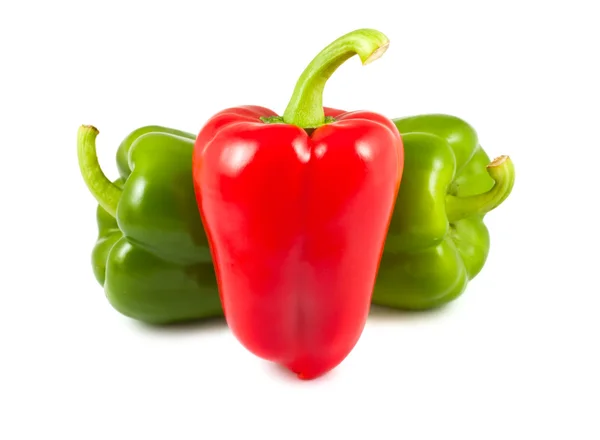 Czerwona i zielona papryka — Zdjęcie stockowe