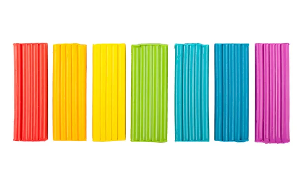 Regenboog kleuren plasticine — Stockfoto