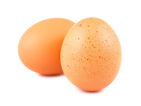 Dvě hnědá vejce — Stock fotografie