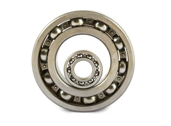 Two steel ball bearings Royalty Free Stock Photos