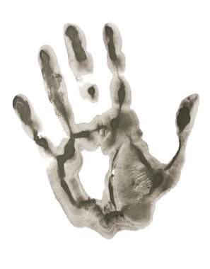 Black hand print clipart