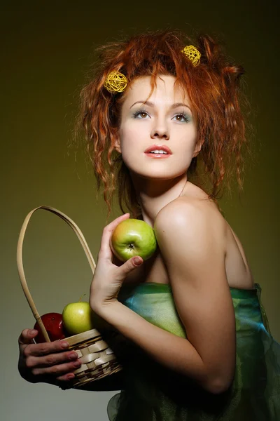 Güzel cinsel Kızıl saçlı kız portresi — Stok fotoğraf