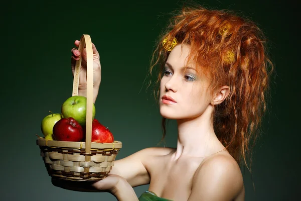 Portrait of beautiful sexual redheaded girl — Stock Photo, Image