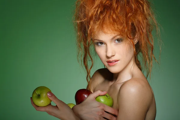 Potret indah gadis berambut merah seksual — Stok Foto