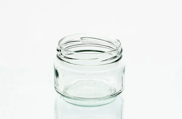 One glass jar — Stock Photo, Image
