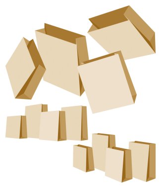 Set of Paper Bags clipart