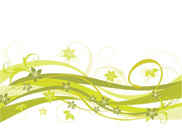 Florales, olivfarbenes Design — Stockfoto