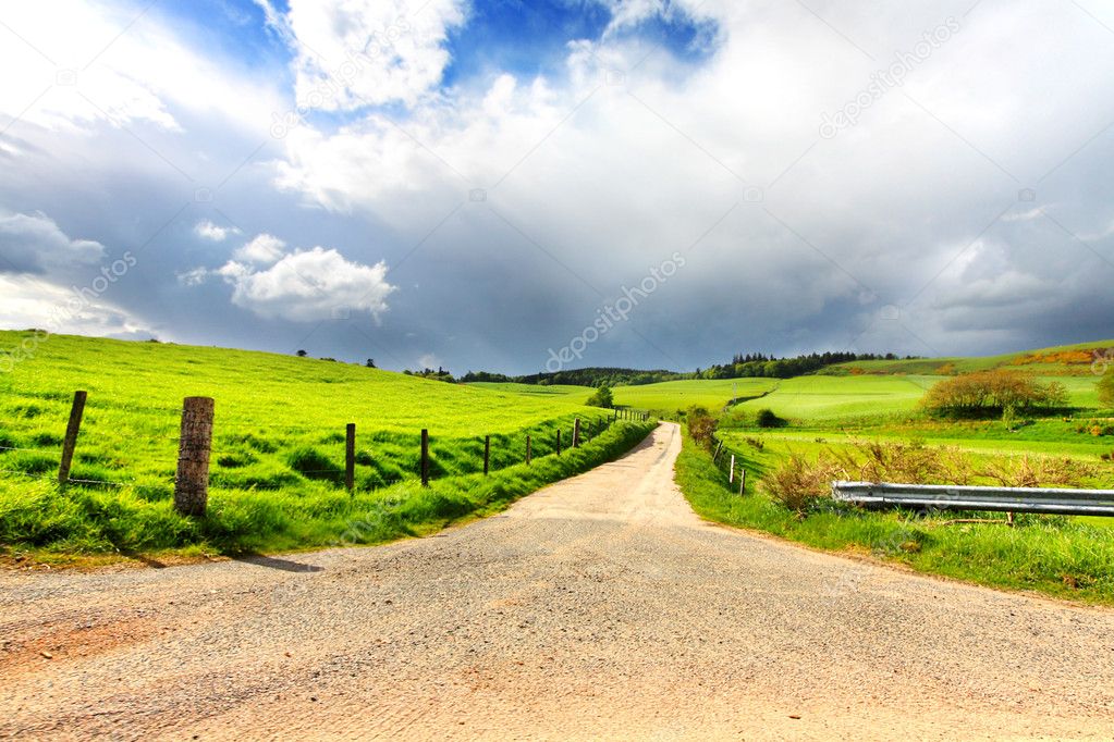 Scenic rural landscape in Scotland
