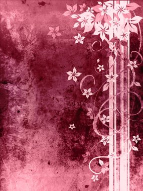 Çiçekli, güzel, mor, kirli bir arka plan.