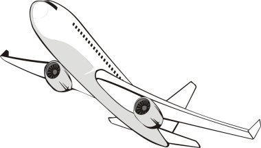 Passenger plane clipart