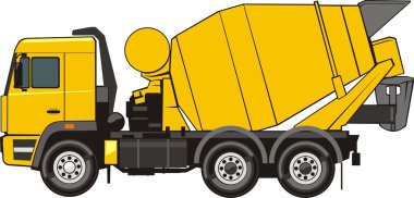 Mobile mixer for concrete clipart