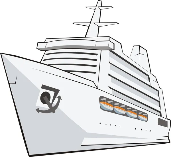 Ocean tourist ship — Stock Vector