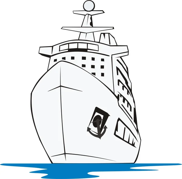 Velká turistická loď — Stockový vektor