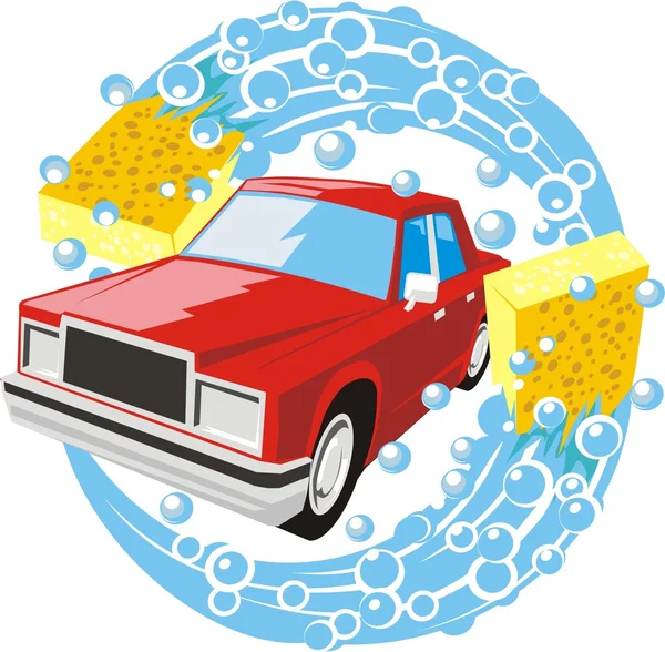 Señal de lavado de coches — Vector de stock