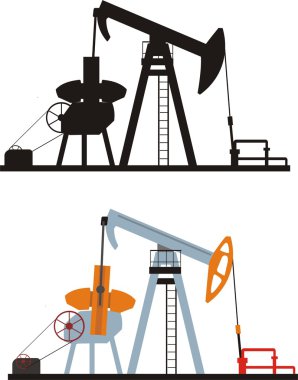Oil pumping clipart