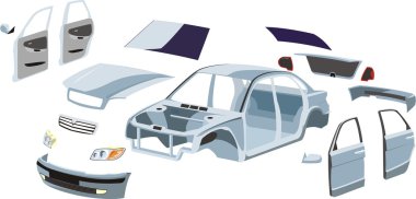 Car detail set clipart