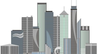 Modern city clipart