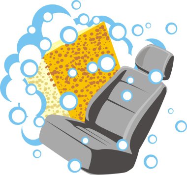 Car indoor clean clipart