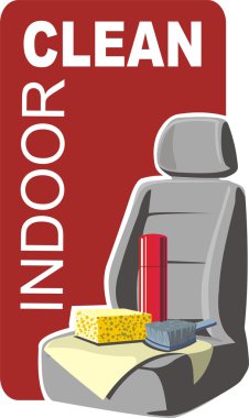 Car indoor clean clipart