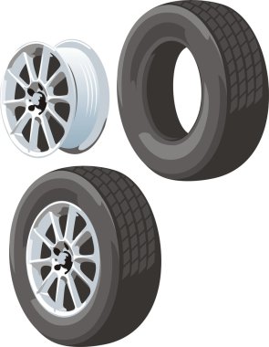 Wheel disk and tire clipart