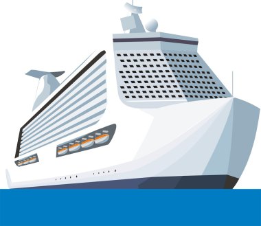 Tourist ship clipart