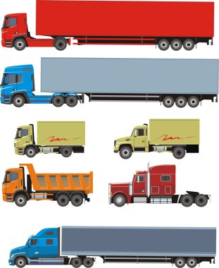 Trailer set clipart