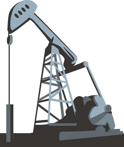 Oil pumping — Stock Vector