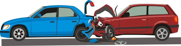 Accident de voiture — Image vectorielle