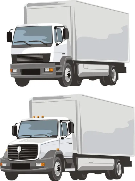 Two delivery lorry — Stock Vector