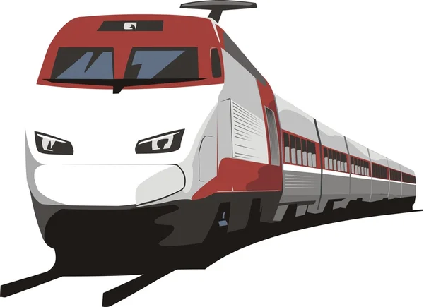 Пассажирский поезд — стоковый вектор