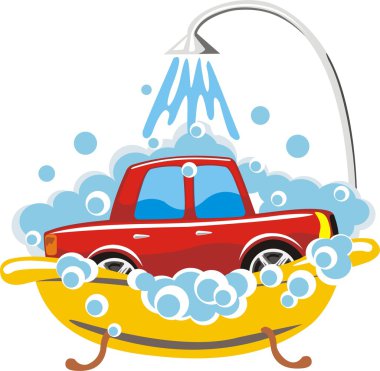 Car wash clipart