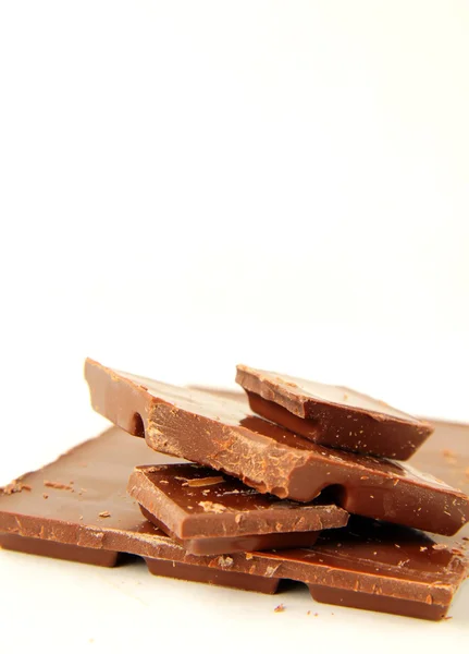 Chocolate bar on a white background — Stock Photo, Image
