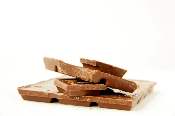 Chocolate bar on a white background — Stock Photo, Image