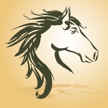 Horse head clipart