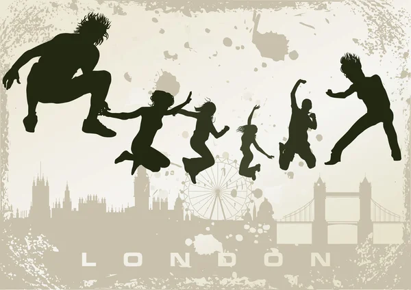Grunge london vykort — Stockfoto