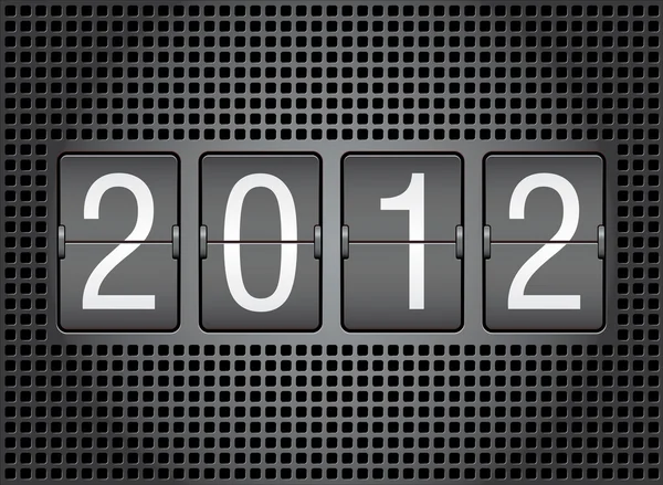Editierbares neues Jahr 2012 auf mechanischer Anzeigetafel — Stockfoto