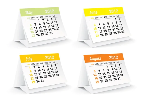 Schreibtischkalender 2012 — Stockvektor