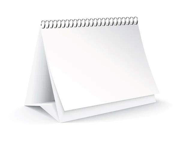 Vector calendario de escritorio en blanco — Vector de stock