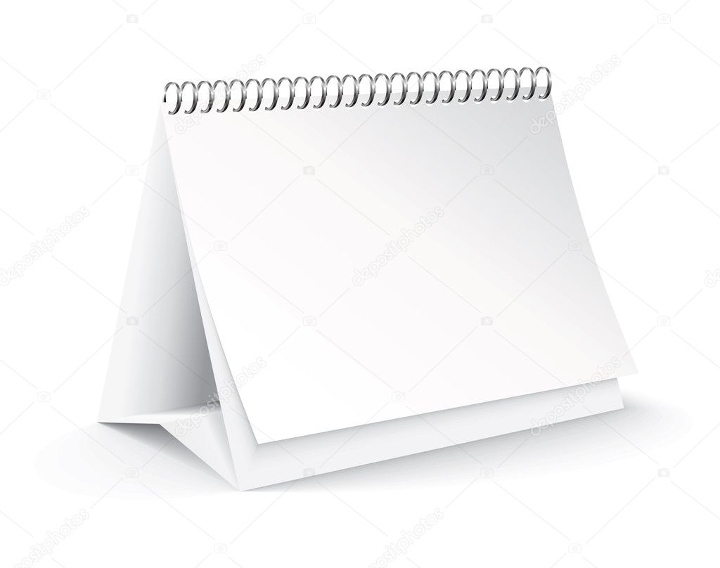 Vector blank desk calendar