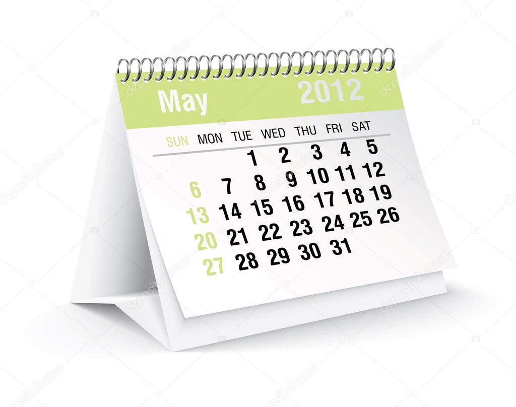 May 2012 desk calendar