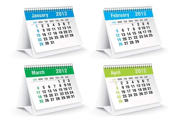 2012 kalendarz biurko — Zdjęcie stockowe