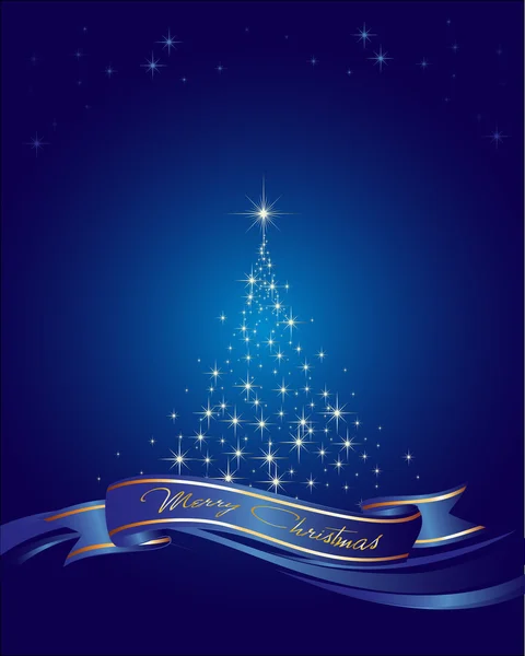 Синій Різдвяна листівка — стоковий вектор