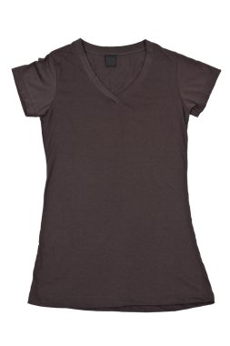 Womens blank brown t-shirt clipart