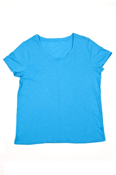 Womens blauw t-shirt — Stockfoto